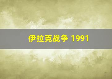 伊拉克战争 1991